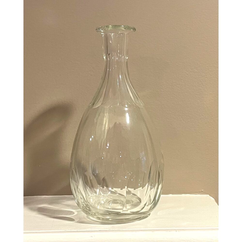 Vintage Clear Glass Vase / Decanter, Art Deco, Regency, Home Bar